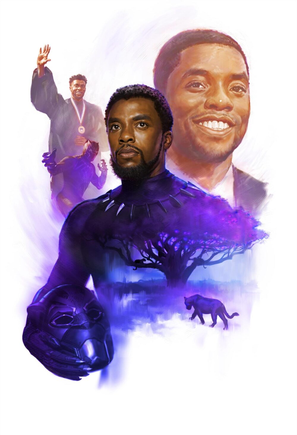 Chadwick Boseman tribute Czarna Pantera